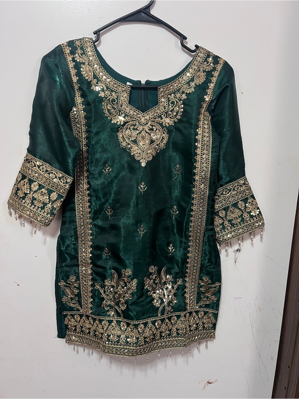 New Kids Silk kurta Plazzo Pants Set for Girls - Indian Eid Party Wear